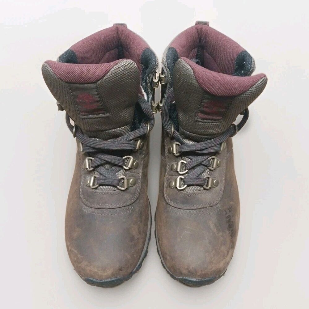 Timberland Womens Waterproof Leather Hiking Boots 7.5W Brown Anti-Fatigue Trail